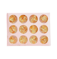 Crinkled foil for nail design 12 pcs / No. 01 gold