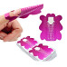 Nail extension forms wide 100 pcs - raspberry