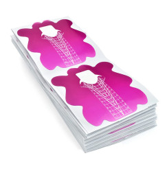 Nail extension forms wide 100 pcs - raspberry