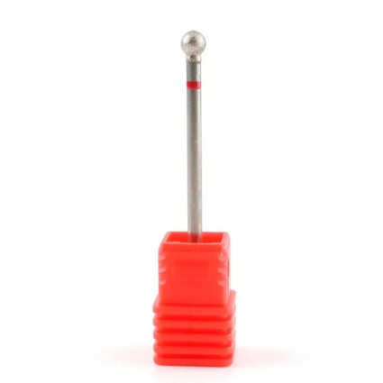 Milling cutter diamond ball 5 mm / red, 001 050R