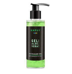 Гель для волосся та тіла c алое віра натуральний Mayur / Gel Aloe Vera, 200 мл (з дозатором)