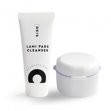 Gel disinfectant for cleaning rollers Okis Brow / Lami Pads Cleanser, 100 ml + box for disinfection