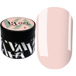 Гель для наращивания VALERI Builder Gel / №1 Nude (светло-розовый) / баночка, 15 мл
