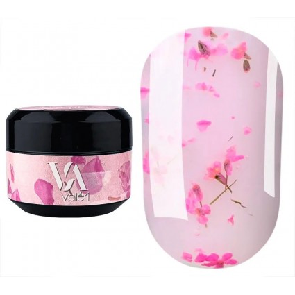 Nail gel with dried flowers Valeri / Flower Garden Gel / No. 3 (jar), 5 ml