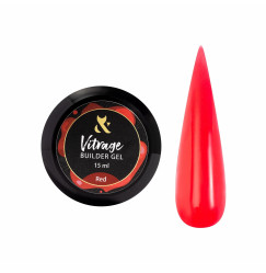 Гель для нігтів будівельний вітражний F.O.X / Vitrage Builder Gel / Red, 15 мл (баночка)