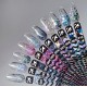 Гель глиттер для дизайна ногтей F.O.X / Glow Glitter Gel / 001, 5 мл (баночка)