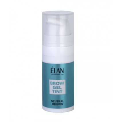 Farba żelowa do brwi ELAN / Brow Gel Tint (pojemnik próżniowy) - Neutral Brown, 10 ml