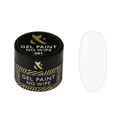 Гель фарба для дизайну нігтів F.O.X/Gel Paint No Wipe/001, 5 мл (баночка)