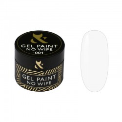 Гель краска для дизайна ногтей F.O.X / Gel Paint No Wipe / 001, 5 мл (баночка)