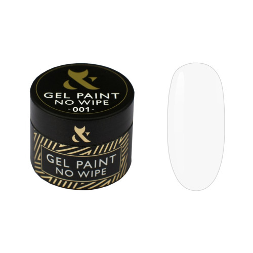 Гель фарба для дизайну нігтів F.O.X/Gel Paint No Wipe/001, 5 мл (баночка)