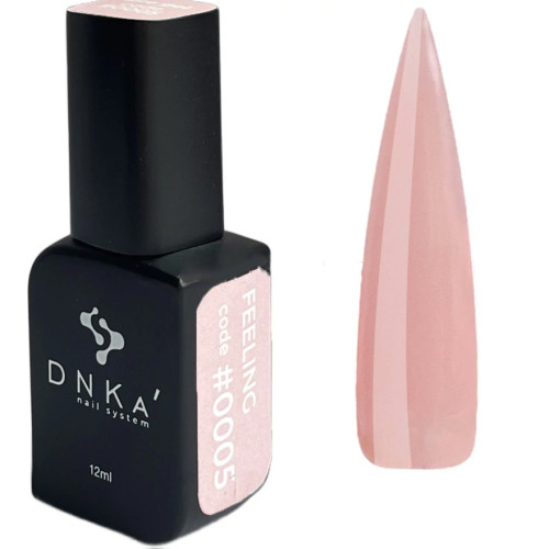 Gel nail polish DNKa Pro GeI / №0005 Feeling (beige-peach), 12 ml