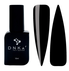 Гель лак для ногтей DNKa / ULTRA BLACK (черный, эмаль), 12 мл
