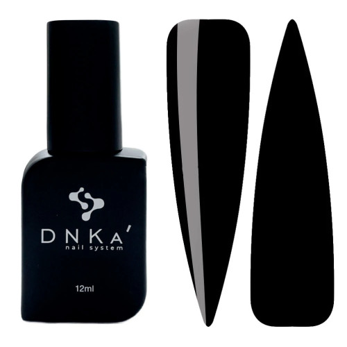 Гель лак для нігтів DNKa/ULTRA BLACK (чорний, емаль), 12 мл