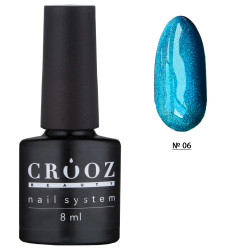 Гель лак для ногтей кошачий глаз Crooz / Cat Prizma / № 06, 8 мл