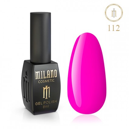 Gel nail polish MILANO, 8 ml № 112 - Raspberry Sherbet (expiration date: 09.07.26)