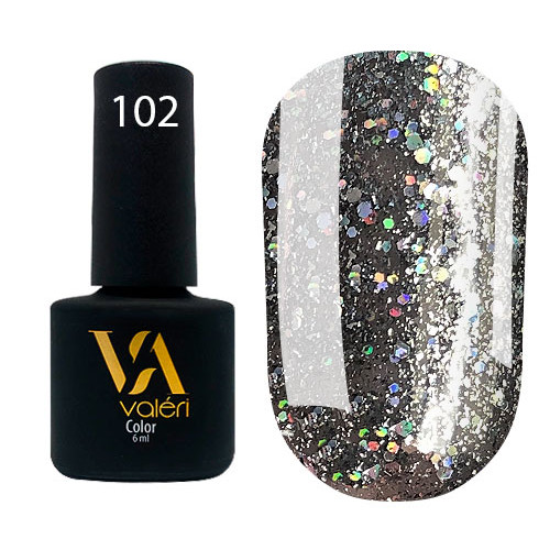 Gel polish for nails VALERI Color №102, 6 ml