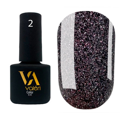 Lakier hybrydowy odblaskowy VALERI Flash nr 02 (srebrno-różowy), 6 ml