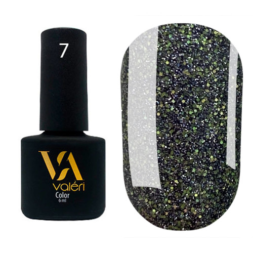 Lakier hybrydowy odblaskowy VALERI Flash nr 07 (zielony), 6 ml