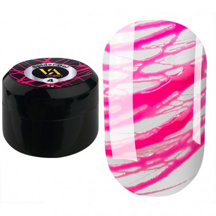 Гель-паутинка Valeri / Spider Gel / №4 розовая (баночка), 5 мл