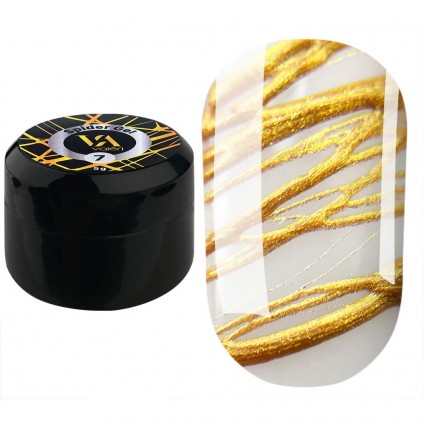 Гель-паутинка Valeri / Spider Gel / №7 золотистая (баночка), 5 мл