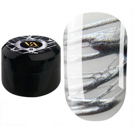 Гель-павутинка Valeri / Spider Gel / №8 срібляста (баночка), 5 мл