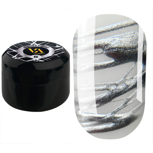Valeri Spider Gel / nr 8 srebrny (słoiczek), 5 ml