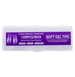 Gel Nail Extension Tips - Soft Gel Tips (V50-E02), 120 pcs - Square