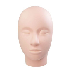Mannequin head for eyebrows and lips tattooing, eyelash extension - light skin
