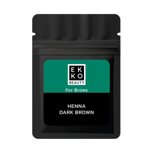 Henna do brwi Ekko Beauty - SASZETKA 7 g - Ciemny Brąz