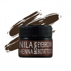 Henna do brwi i biotatuaż Nila 10 g w słoiczku (brązowa)