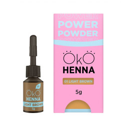 Henna for eyebrows OKO Power Powder, 5 g / 01 Light Brown