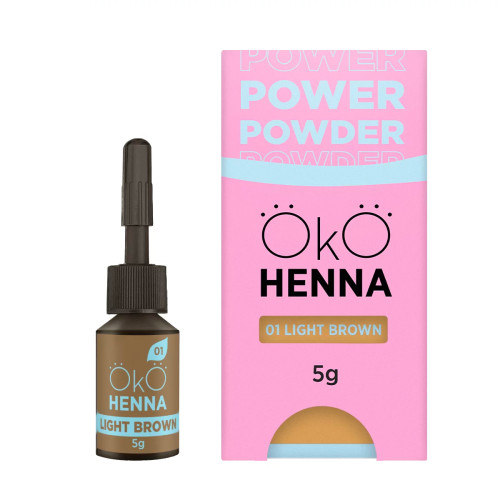 Henna for eyebrows OKO Power Powder, 5 g / 01 Light Brown