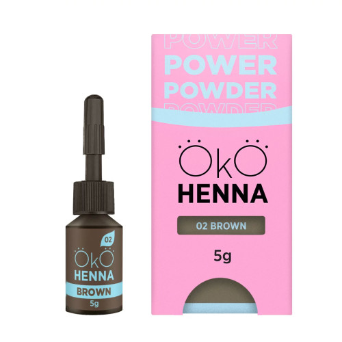 Henna do brwi OKO Power Powder, 5 g/02 Brąz