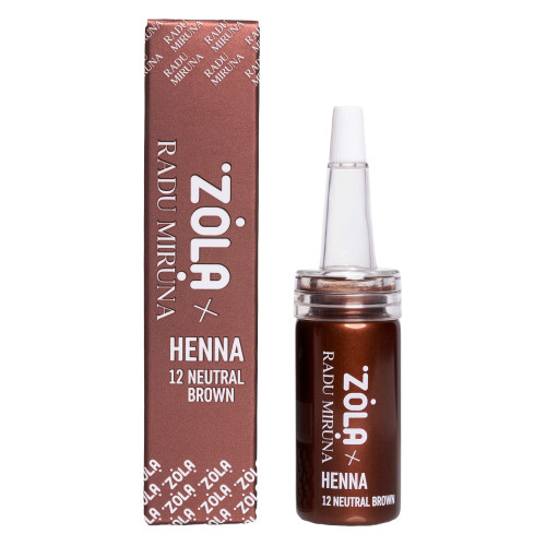 ZOLA x RADU MIRUNA Henna do brwi - 12 Neutral Brown - DUŻA, 10 g