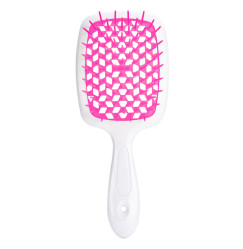Hair Brush - white handle with magenta center | boxed |