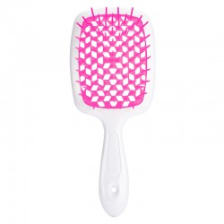 Hair Brush - white handle with magenta center | boxed |