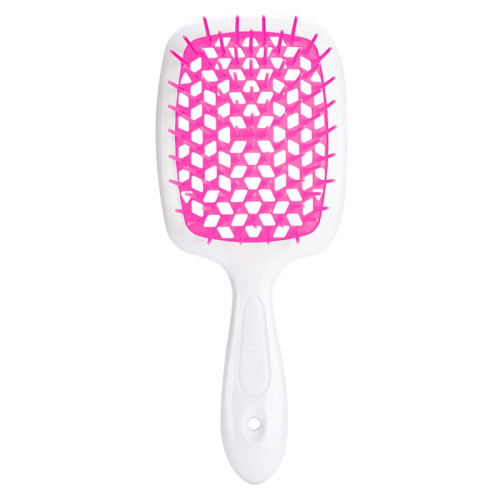 Гребінець для волосся Hair Brush - біла ручка з малиновою серединою | у коробці |