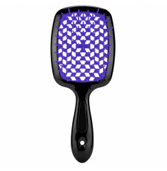 Hair Brush - black handle with purple center | boxed |