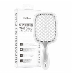Hair Brush - silver handle with white center | boxed |