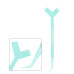 Eyelash lamination tool plastic / blue or turquoise, 1 pc