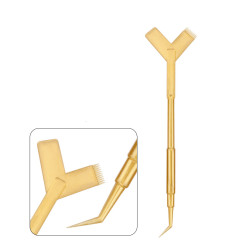 Eyelash lamination tool plastic / golden, 1 pc