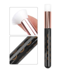 Tool - brush for cleansing eyelashes with shampoo - foam / black with cilia
