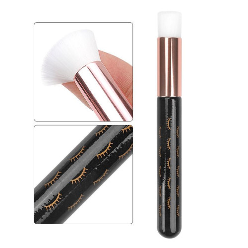 Tool - brush for cleansing eyelashes with shampoo - foam / black with cilia