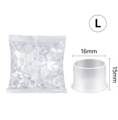 Caps caps for tattoo inks, paints, pigments, 100 pcs per pack / plastic with flat bottom L