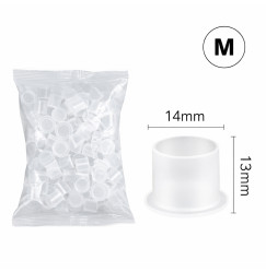 Caps caps for tattoo inks, paints, pigments, 100 pcs per pack / plastic with flat bottom M
