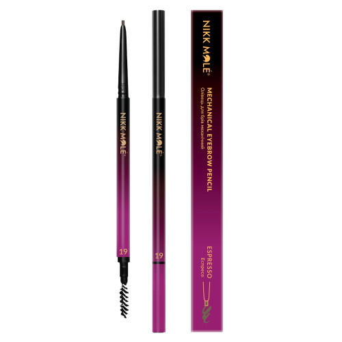 Mechaniczny ołówek do brwi z pędzelkiem Nikk Mole / №19 Espresso