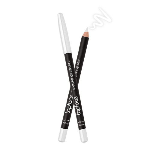 Олівець для очей водостійкий TopFace / Waterproof Eyeliner (PT614) / 101 – білий