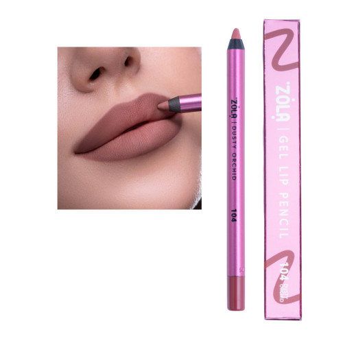Олівець гелевий для губ ZOLA - GEL Lip Pencil - 104 Dusty Orchid