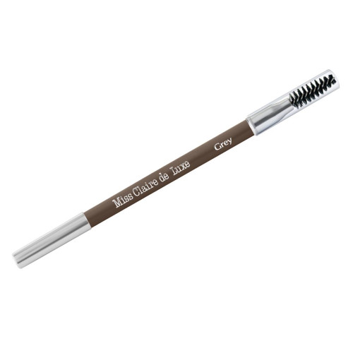 Kredka pudrowa do brwi ze szczoteczką Miss Claire - De Luxe Powder - Grey