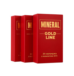 Картридж The Mineral - GOLD LINE - 0,25 мм 3RLLT - 1 шт (червоний з позолотою)